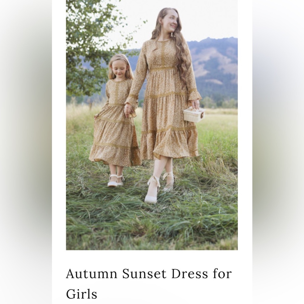 Autumn Sunset Dress for Girls NWOT 💛